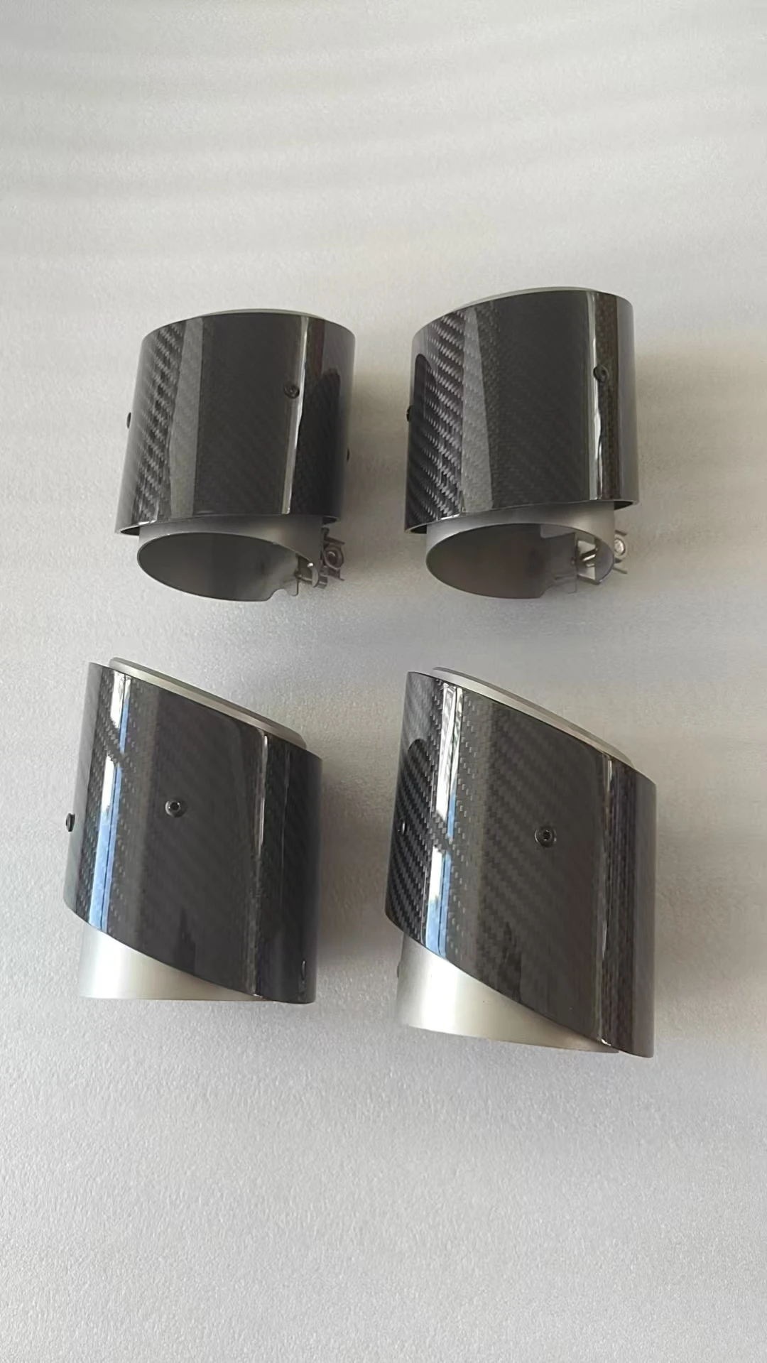 High Quality Dry Carbon Fiber Car Exhaust Tips for M5 G90 G99 forOEM Style Prepreg Carbon Fiber Exhaust Tips 2