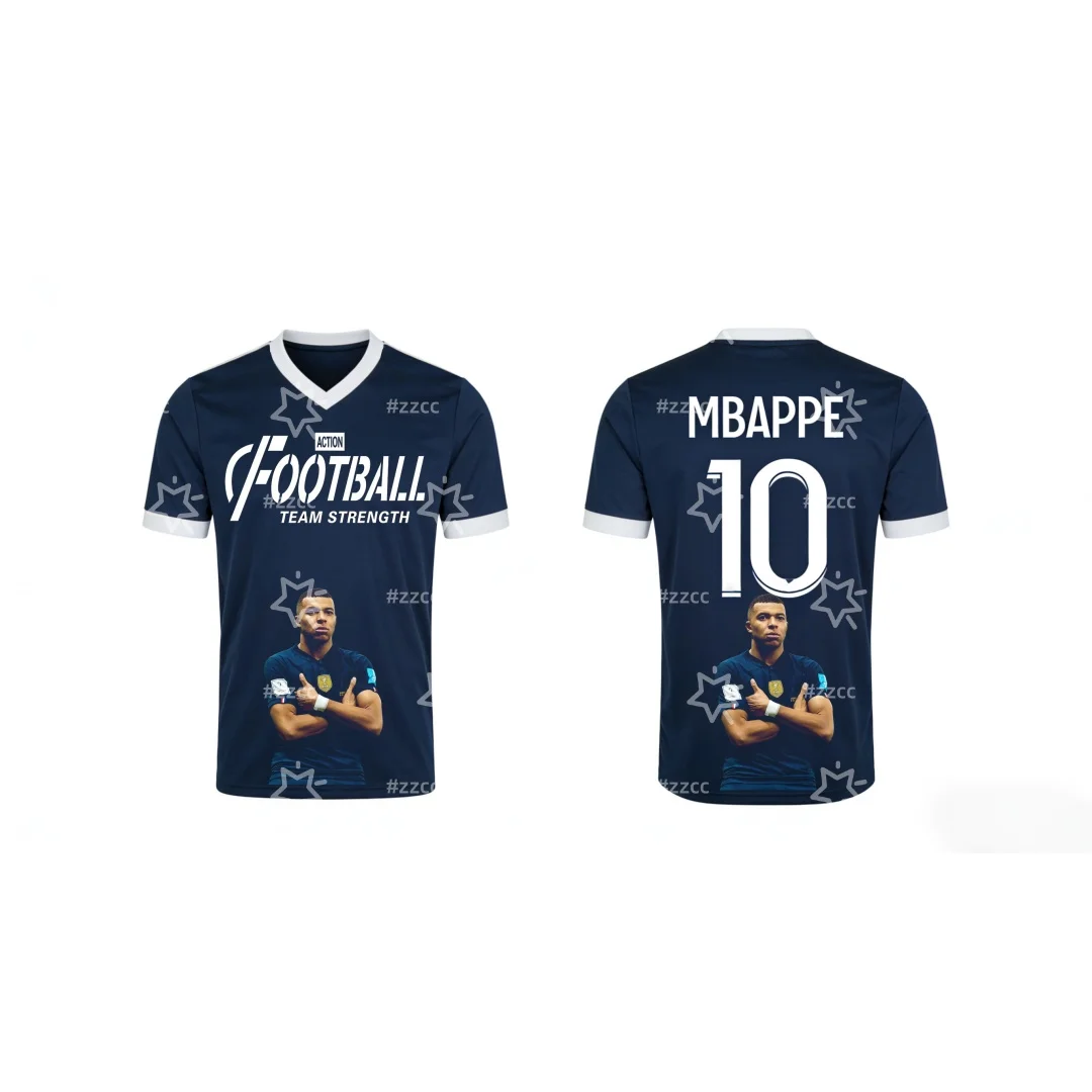 

25-26 Mbappe Fan Памятная футбольная майка Осенний спорт Досуг Быстросохнущая мужская футболка Детская одежда Футболка Y2k Женская