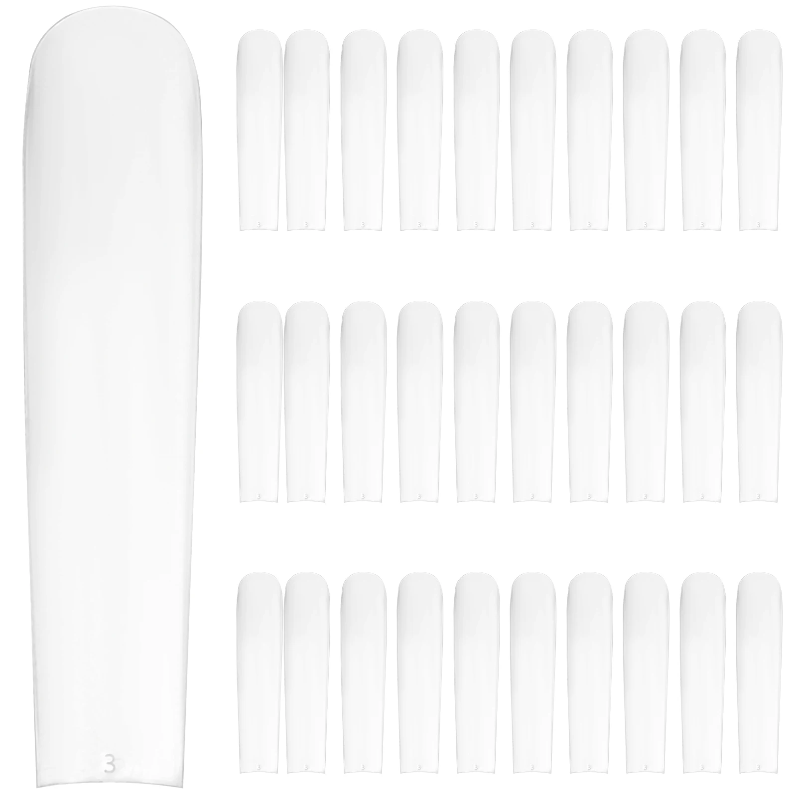 

504pcs Fake Nails Full Cover Transparent Press On Nail Tips Long False Nails Manicure Diy Detachable Patches Women'S Artificial