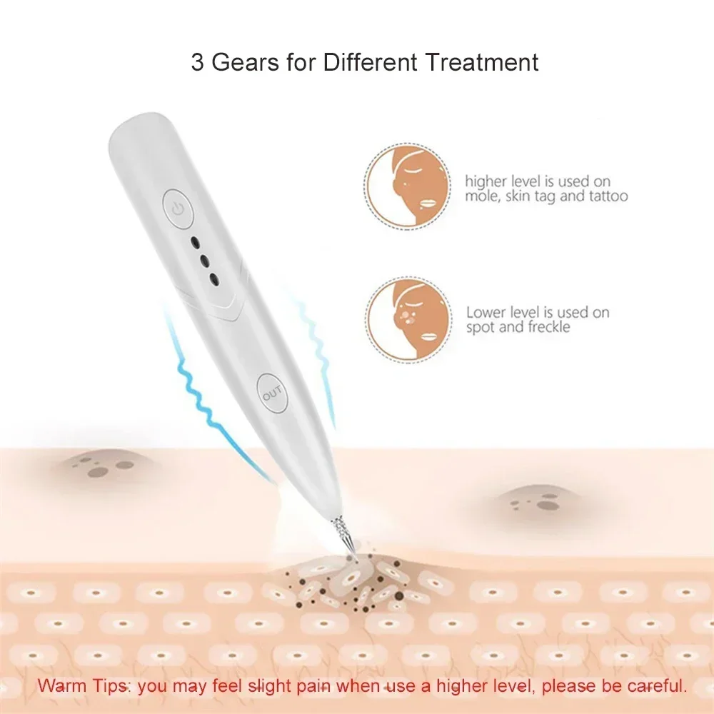 미니 레이저 플라즈마 펜 휴대용 주근깨 제거 기계, 피부 얼굴 사마귀 태그 제거 도구, 가정용 검은 점 문신 제거 장치