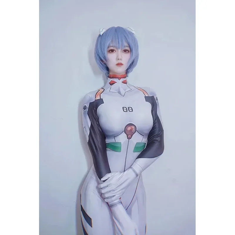 

FC6Anime Ayanami Rei Cosplay Costumes Girls Woman White Rei Jumpsuits Zentai Halloween Bodysuit Adults Kids @ FC8!