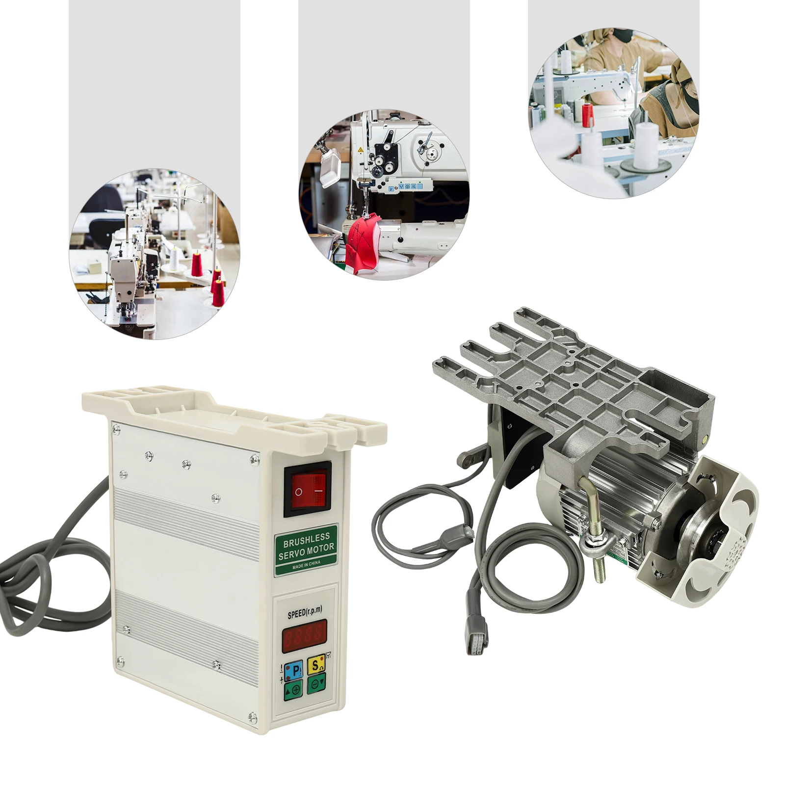 Split Saving Speed Regulating Motor Brushless Sewing Machine Servo Motor Sewing Machine Motor Controller Electric 4500rpm 110V