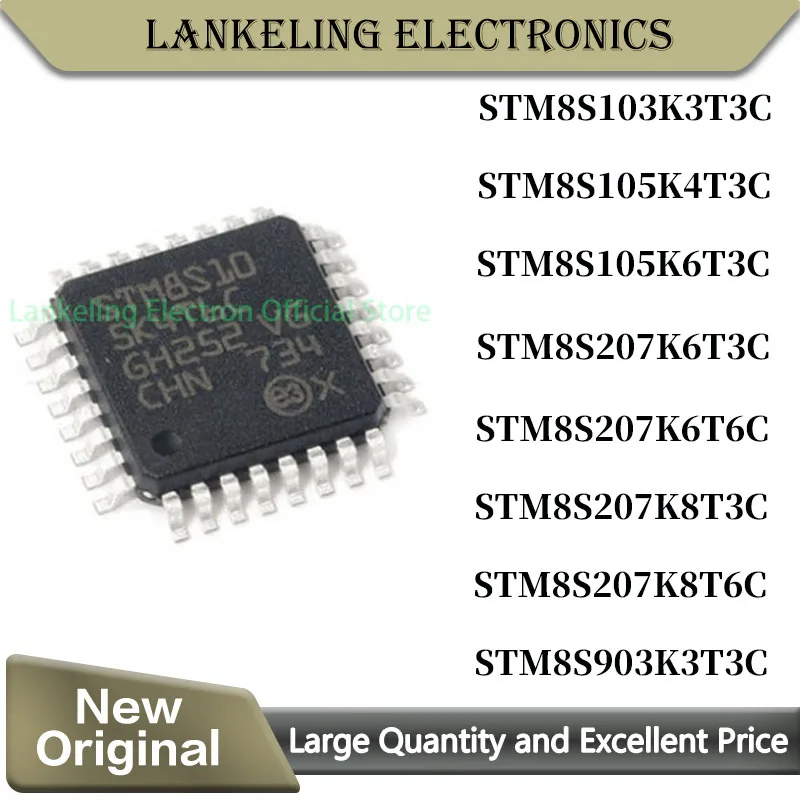 STM8S103K3T3C STM8S105K4T3C STM8S105K6T3C STM8S207K6T3C STM8S207K6T6C STM8S207K8T3C STM8S207K8T6C STM8S903K3T3C Chip IC QFP MCU