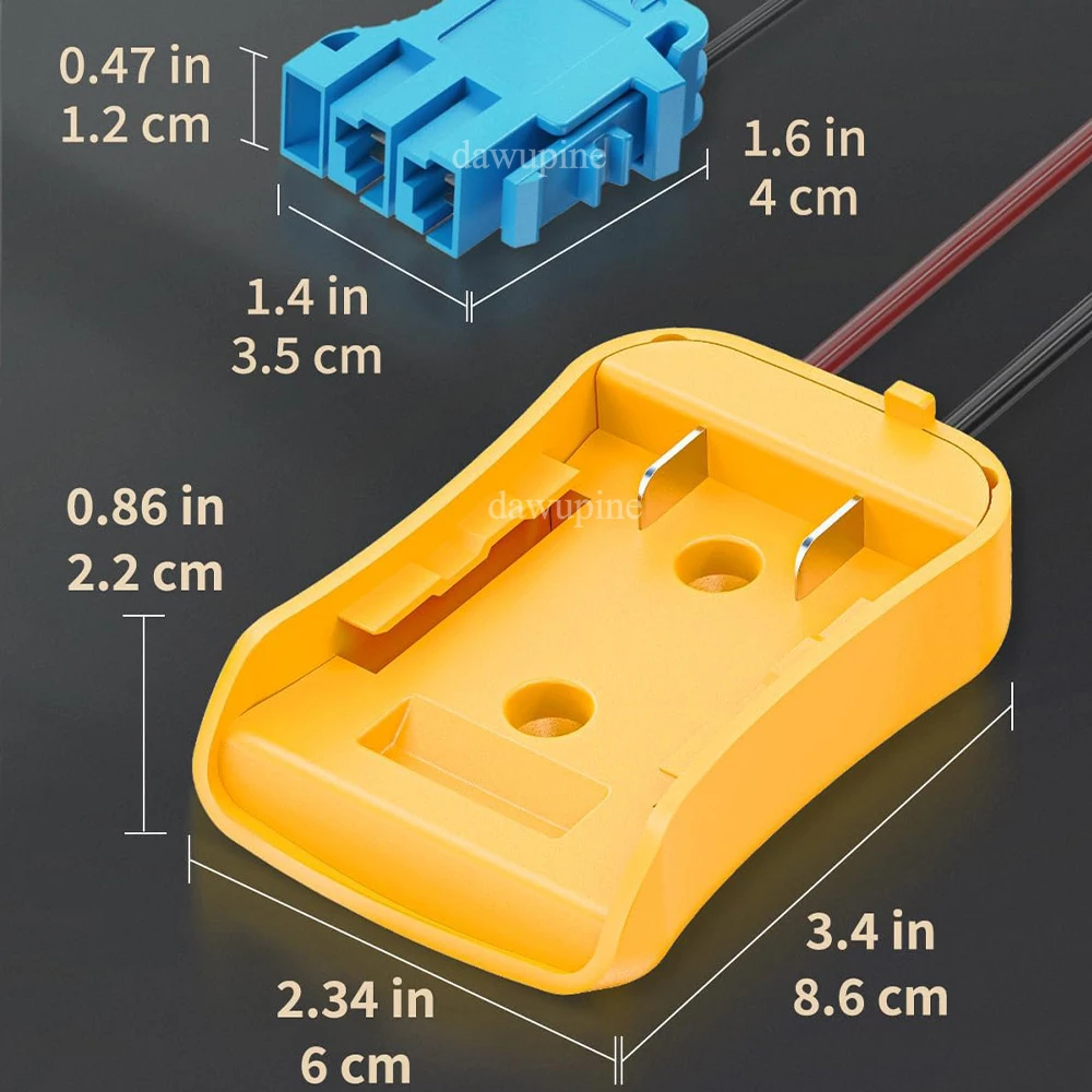 

Power Wheels DIY Adapter Wire Harness Connector for Makita for Milwaukee for Dewalt 18V 20V Battery for Peg-Perego Ride-on Toys