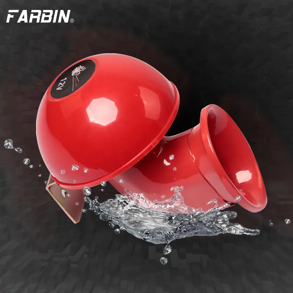 FARBIN Super Loud 12V Horns Bull Sound Electric Horn Air Horn Raging Sound For Car Motorcycle Truck Boat Crane Car Accessory