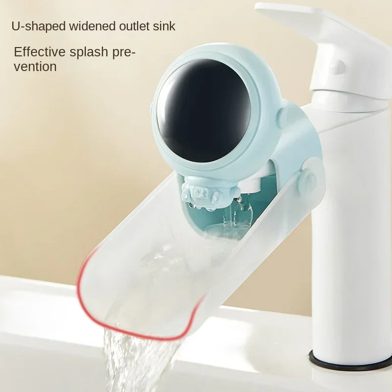 Faucet Extender, Children's Hand Washing God Tiger Cartoon Silicone Extender, Splash Proof Extension Switch, Water Channel