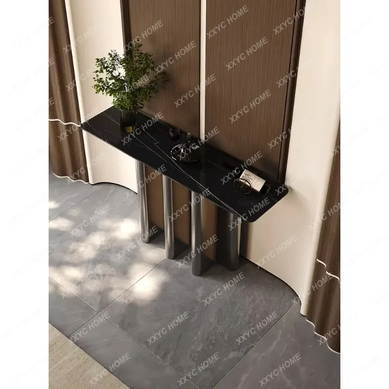 XX Light Luxury Marble Console Table For Entryway, Narrow Hallway Sofa Table Against Wall, Modern Home Decor
