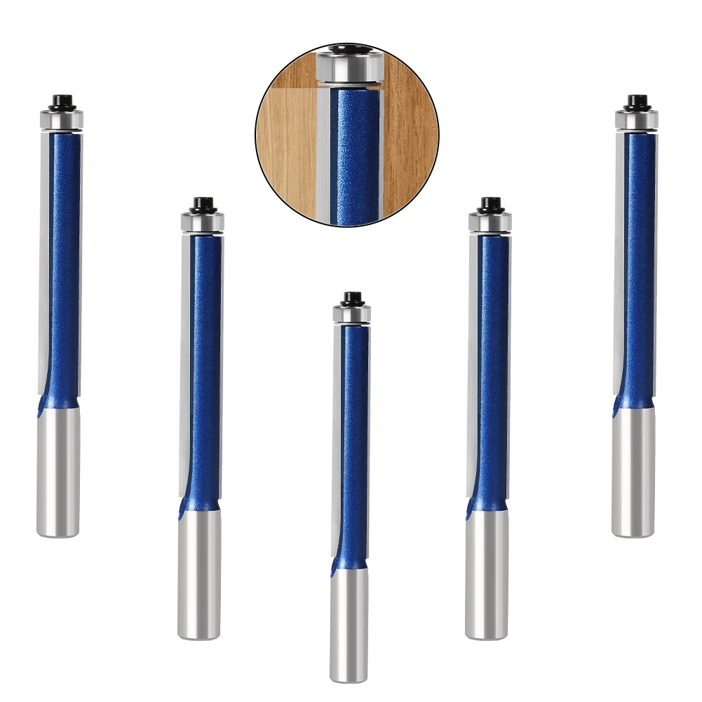 목공 절삭 공구용 SHANKlong 블레이드 플러시 비트, 플러시 트림 라우터 비트 엔드 베어링, 1/2 인치, 12mm, 무료 배송, 신제품