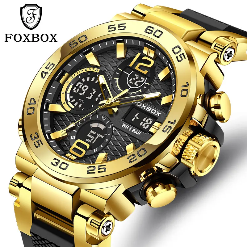 

Top LIGE 2024 Fashion Luxury Quartz Men's Watch Military Waterproof Dual Display Luminous Chronograph Sports Watch for Men reloj