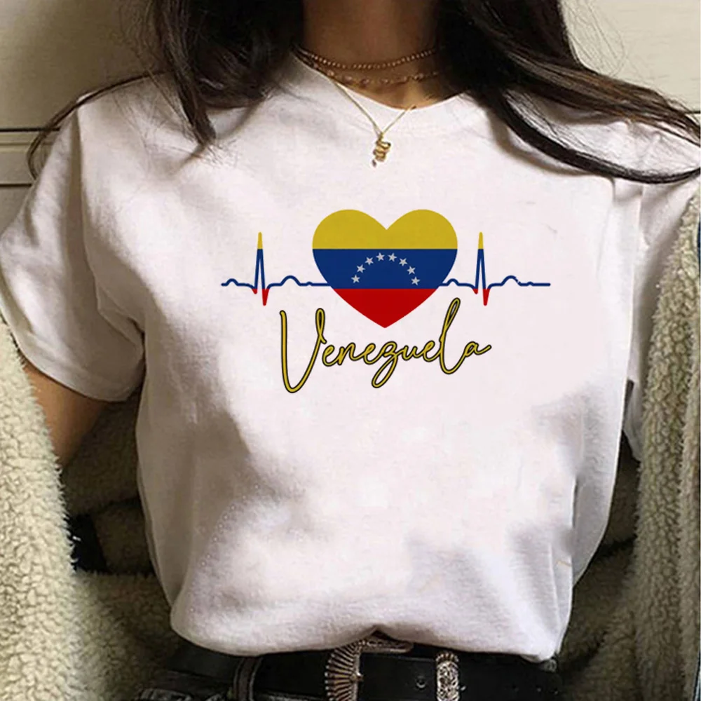 

Venezuela t shirt women harajuku comic designer tshirt female anime manga designer clothing