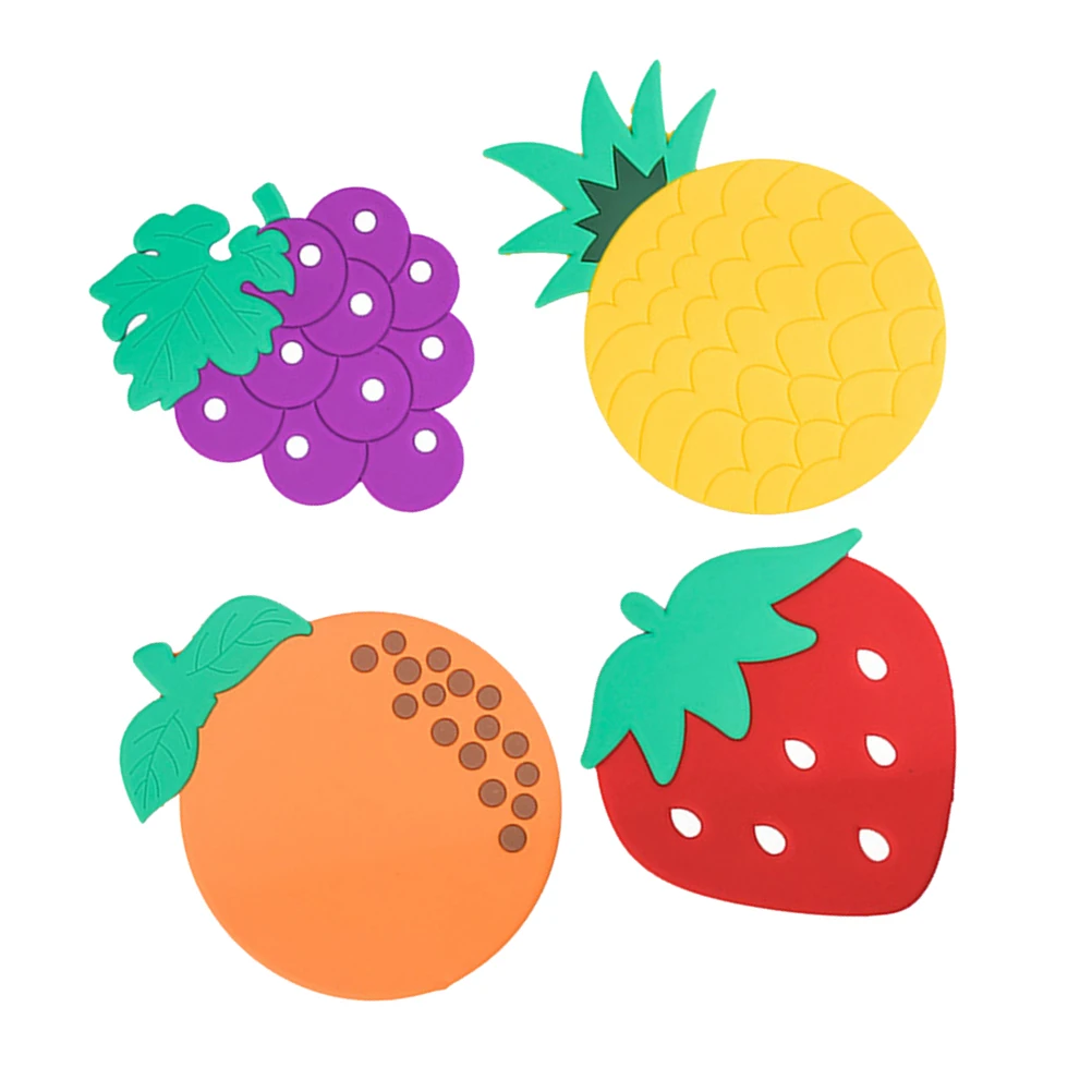 

2 Pcs Silicone Heat Insulated Placemat Cartoon Table Mat for Home Cafe Restaurant Decor Gift Silicone Mat Kitchen Bar