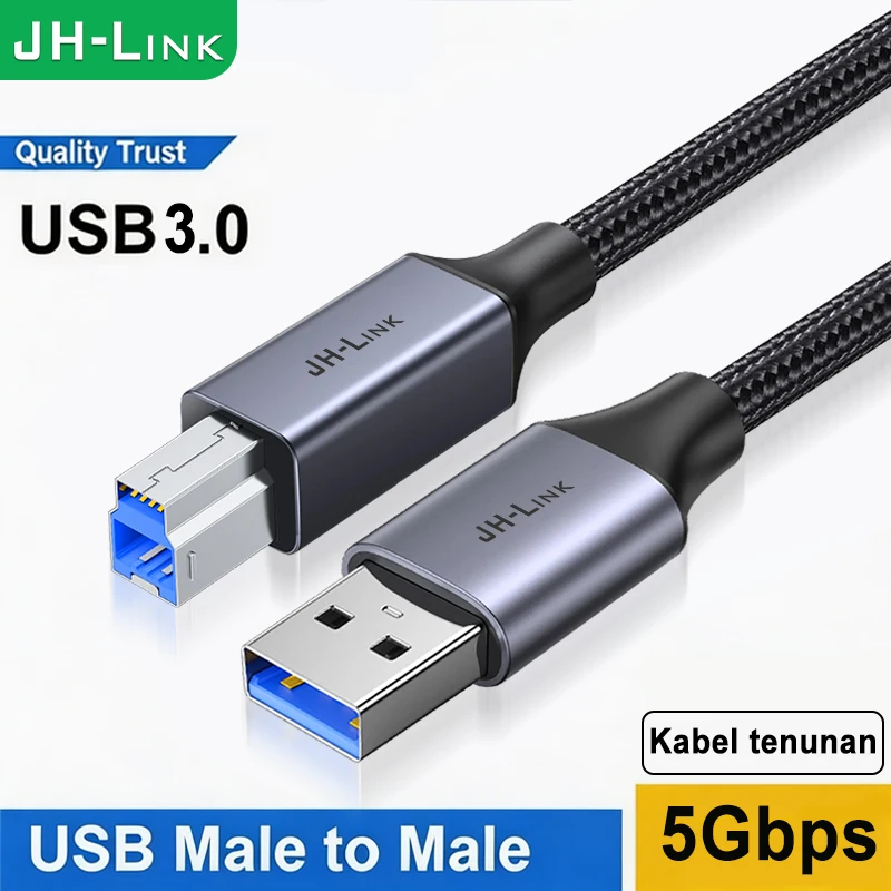 USB Printer Cable USB 3.0 Type A Male to B Male Cable for Canon Epson HP ZJiang Label Printer DAC USB Printer 1m- 3m
