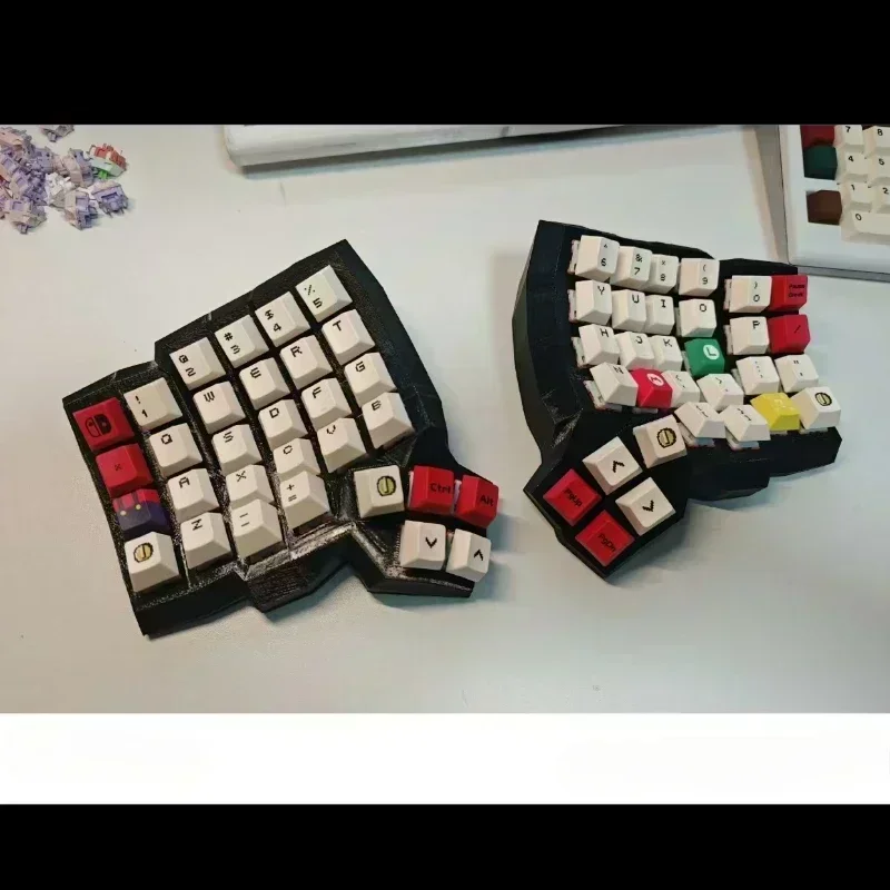 Dactyl Manuform Keyboard Thumb 5 Key Version Custom Wired Single-mode Split Keyboards Ergonomic Hot Plug Vial Kinesis Keyboard