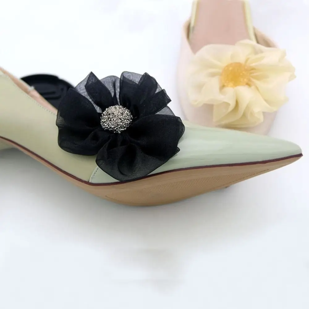 2pcs Rhinestone Wedding Bride Charm Buckle Shiny Clips Shoe Decorations Clip Butterfly Clamp