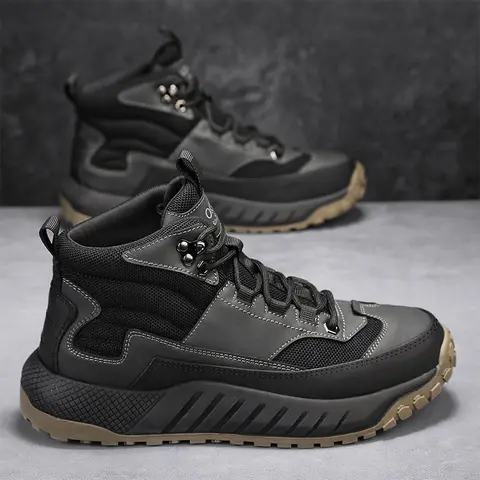 야외 에어로빅 운동 미끄럼 방지 등산 신발 고품질 편안한 피트니스 착용 방지 두꺼운 밑창 운동화 남성 캐주얼 신발