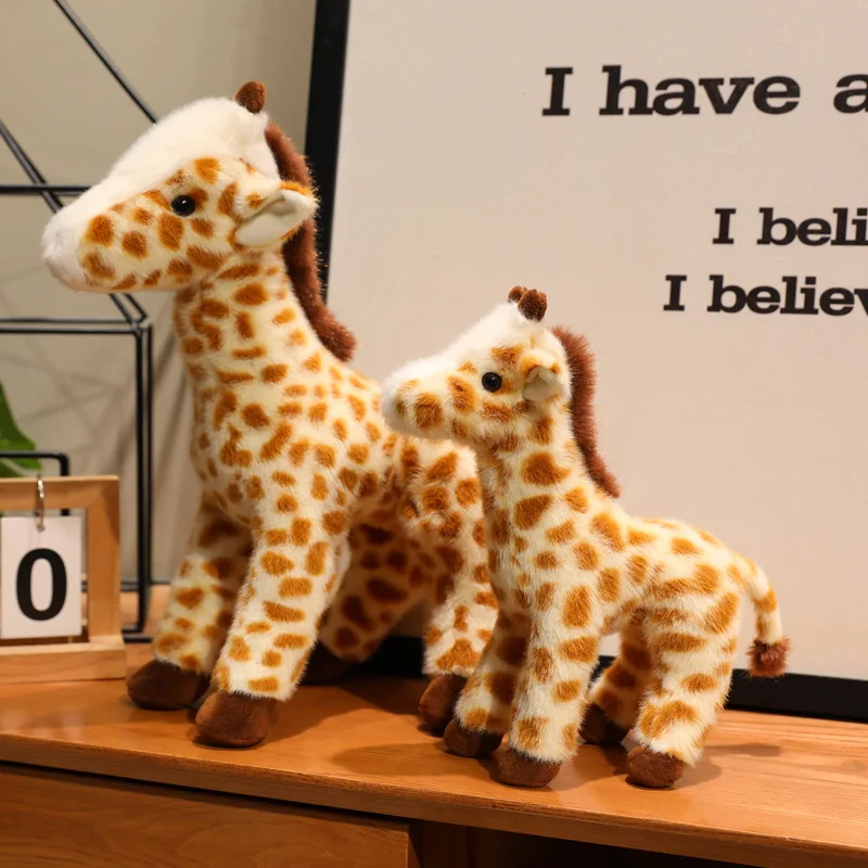 25/35 cm Simulation Giraffe Plüsch Lebensechte Gefüllte Puppe Hause Ornament Zoo Souvenir Geburtstag Geschenke – Detail 4