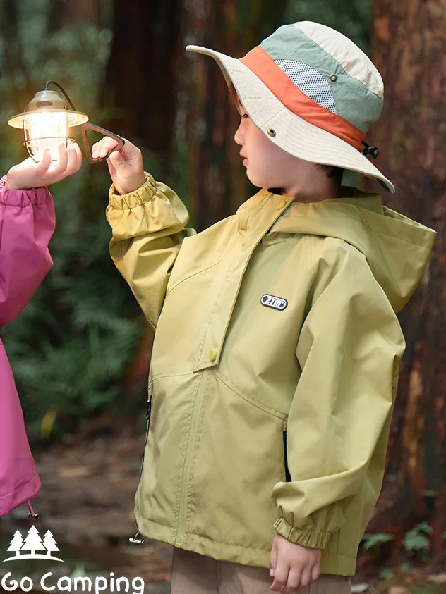 Unisex Wanderjacke Wasserdicht Herbst Kinder Windbreaker Outdoor Kapuzenjacken Mädchen Jacke Jungen Angeln Camping Klettern Oberbekleidung – Detail 6