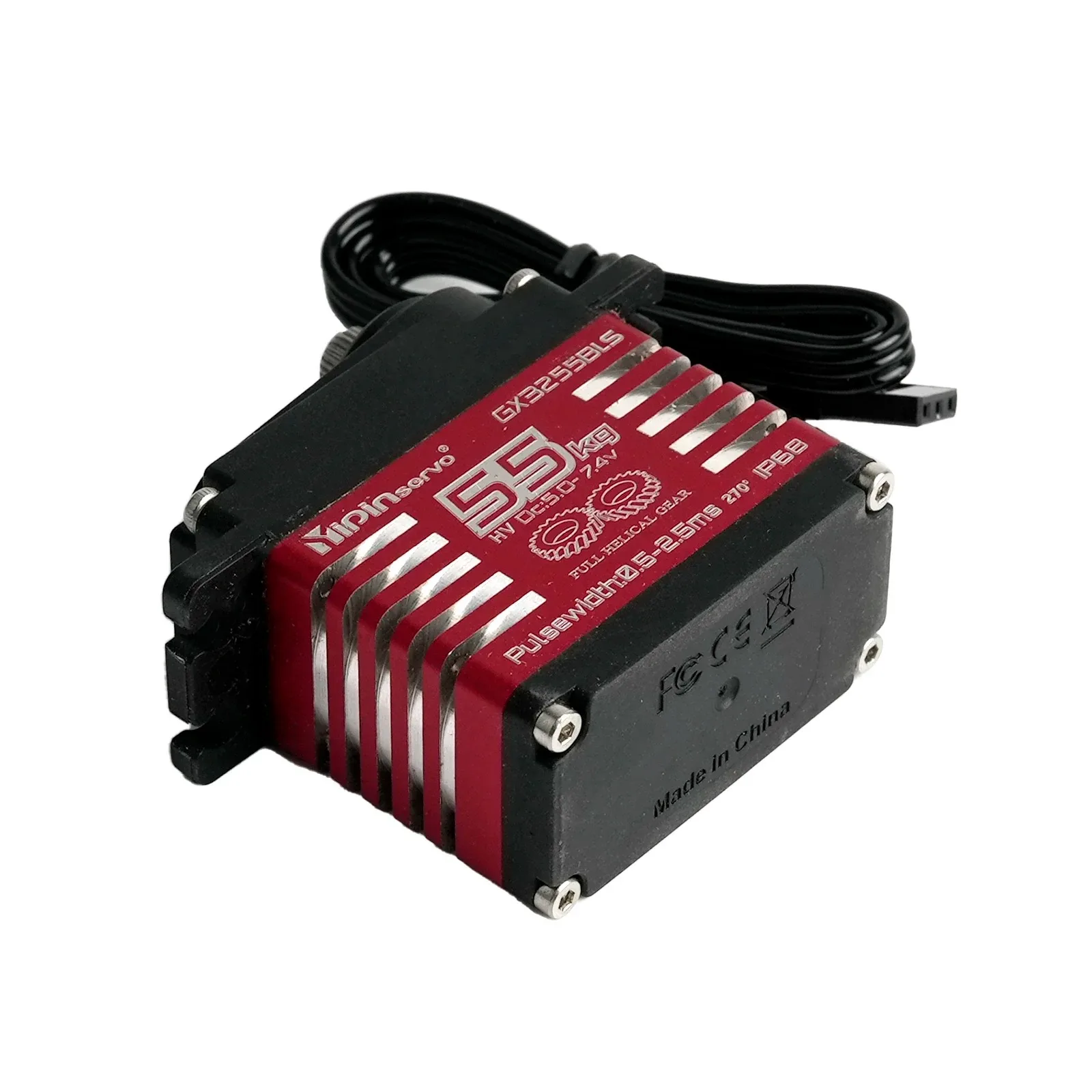 4 قطعة YP3255BLS 55 كجم طقم سيرفو بدون فرش 180/270/357/360 °   تروس فولاذية دوارة مستمرة IP68 مقاومة للماء لروبوتات RC