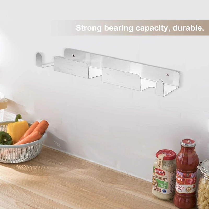 ●Pizza Shovel Wall Rack Brushed Stainless Steel Pizza Peel Rack Wall Mounted Hanger Heavy Duty Pizza Shovel Holder
