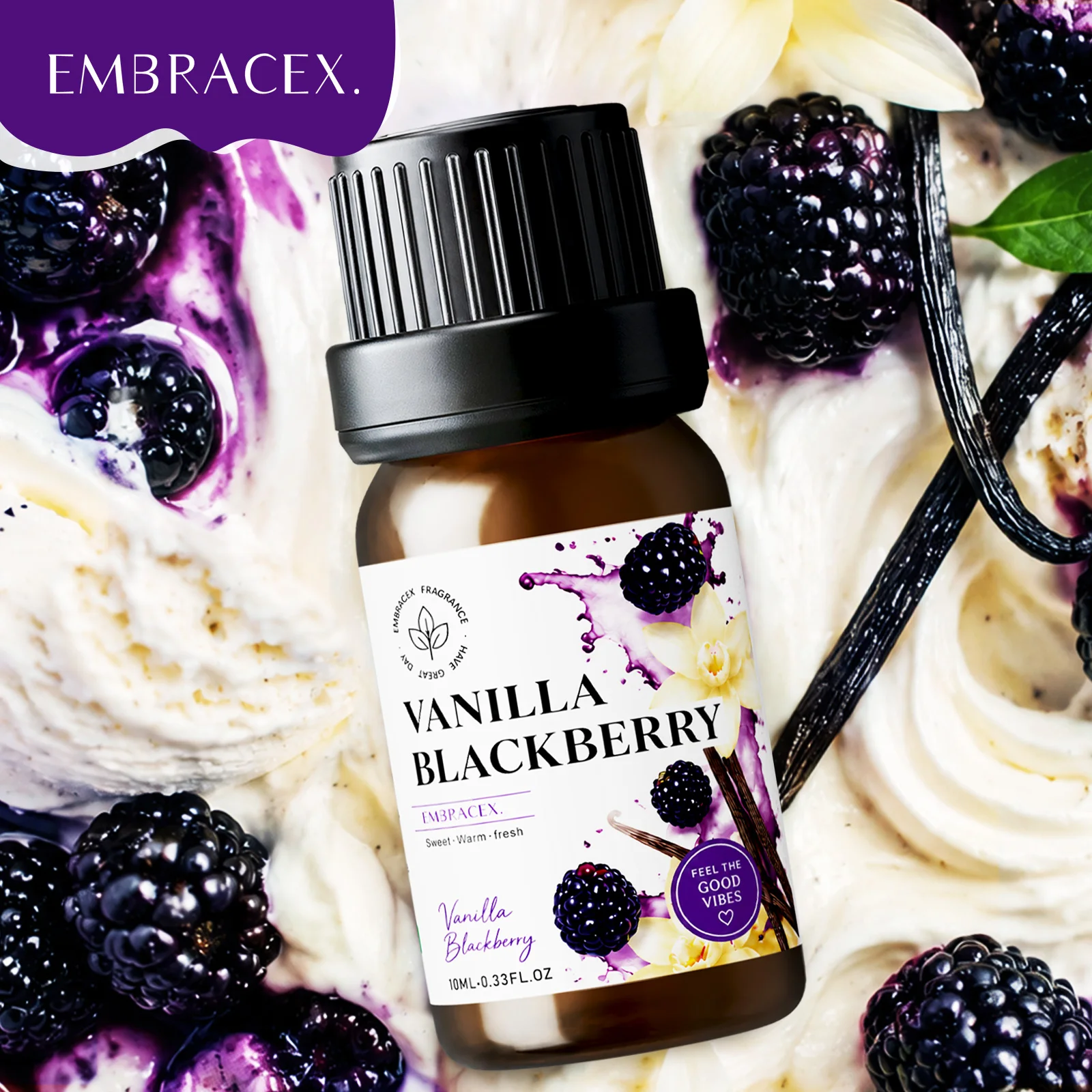 10ml Vanilla Blackberry Fragrance Oil Car Air Freshener Oil For Diffuser/Humidifier Candle Making Gift For Friends