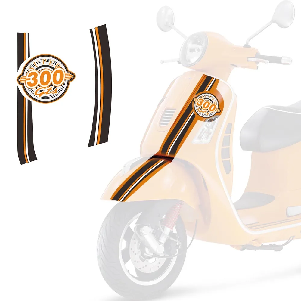 สติกเกอร์สะท้อนแสงสำหรับ Piaggio Vespa GTS300สปอร์ตซูเปอร์โมโต GTS 300