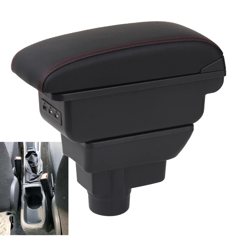 For Opel Corsa D Armrest box For Opel Corsa Car armrest backrest Interior parts storage box Retrofit parts Car accessories