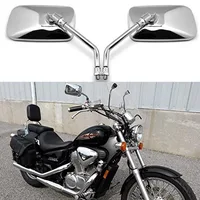 Espejo retrovisor cuadrado modificado para manillar de motocicleta, piezas para Honda Shadow VT VT1100 VT750 VT600 VF750 Magna 750 ATV