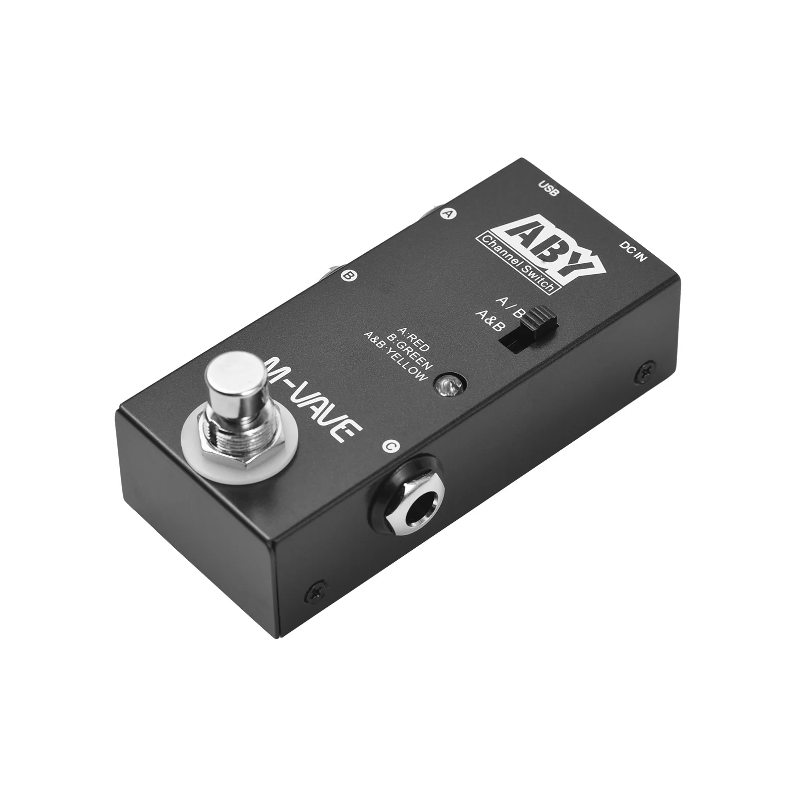 M-VAVE ABY Line Selector Gitarreneffektpedal True Bypass Gitarren-Bass-Pedalbox – ABY Channel
