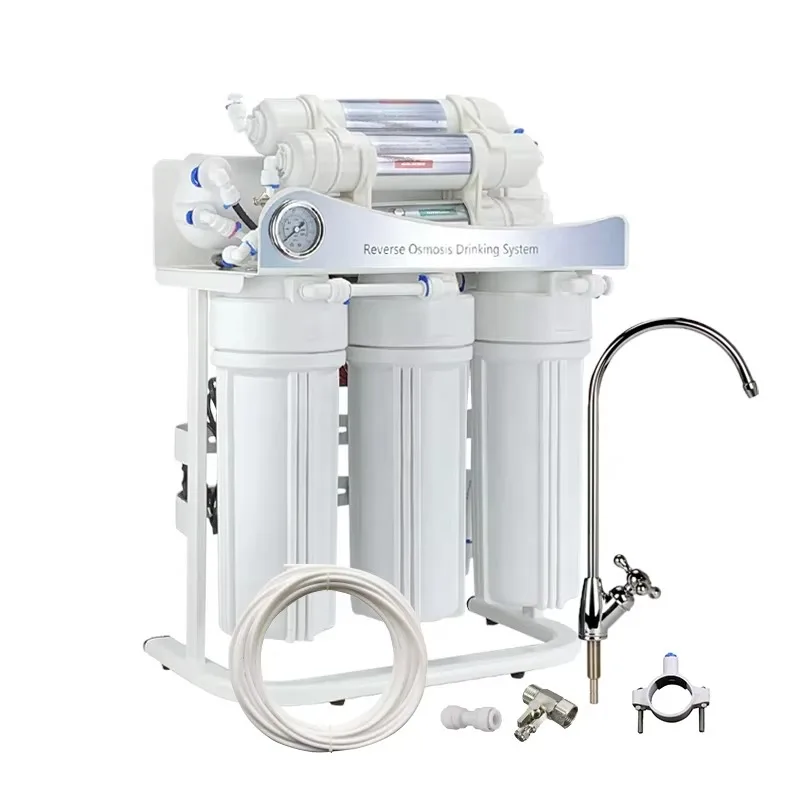 نظام تصفية مياه الشرب القلوي المعدني فائق الأمان للتناضح العكسي ذو 7 مراحل #2