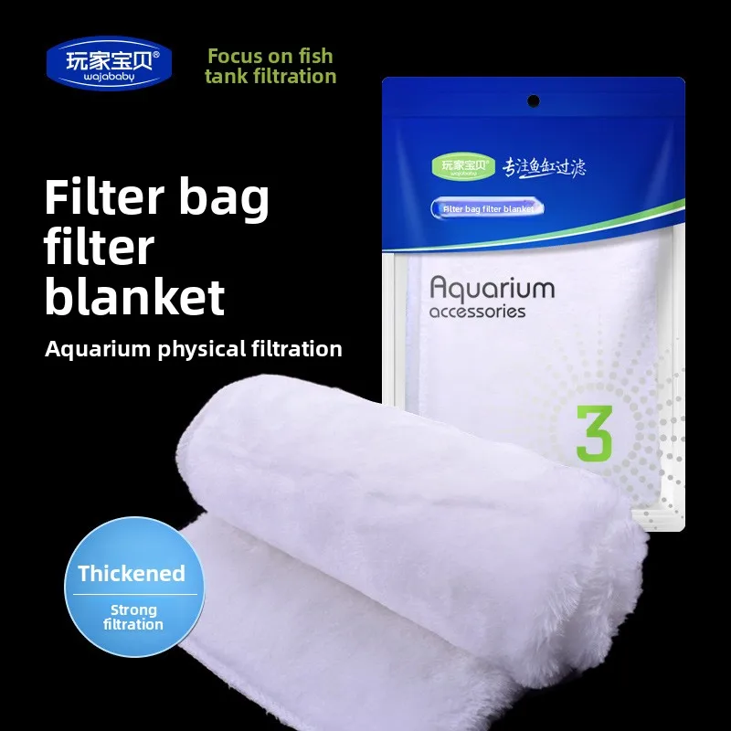 

WAJABABY Extra Thick & Dense Aquarium Filter Felt Pad, Reusable Mechanical Filter Media for Crystal Clear Water