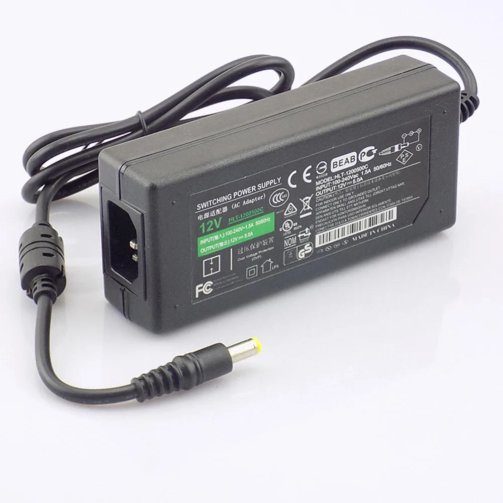 Dc 12V 5a Switch Voeding Adapter Transformator 110V -240V Voor Camera Cctv Dvr Surveillance Led Strip Licht Rgb 5050 L19