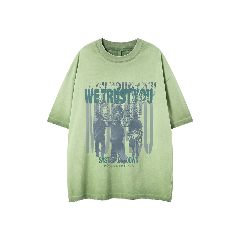 

Anime Retro Vintage Washed Oversized T-shirt Graphic T Shirts Y2K Short Sleeve Tee Goth Berserk Men's Clothing Women Cotton Tops