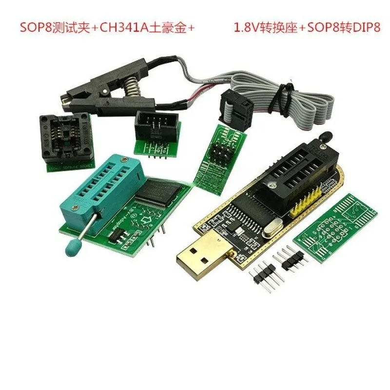 Modified  CH341A USB Programmer, BIOS FLASH 24 25 EEPROM Burner for Motherboard Router LCD Chip Programming