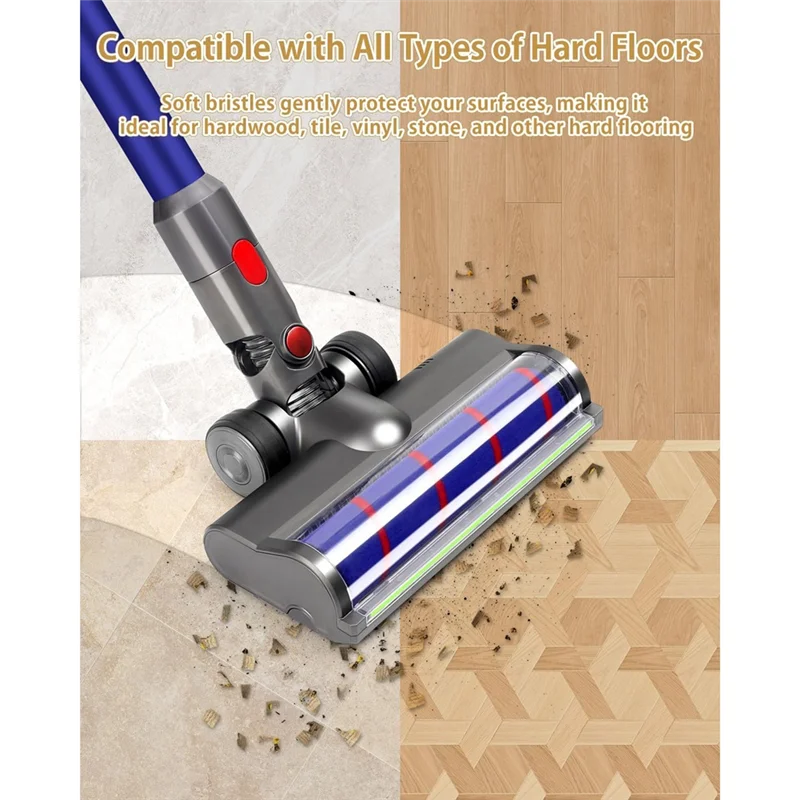 

ABBZ-Floor Head Replacement With LED Dust Detection For Dyson V7 V8 V10 V11 V15 Vacuum For Hard Floor Use