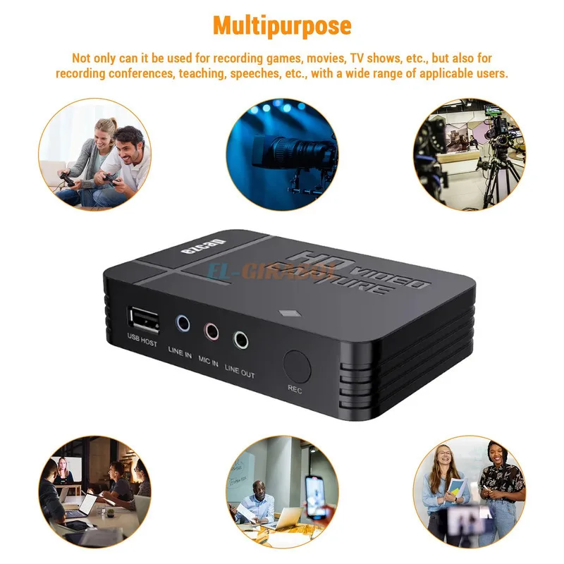 Ezcap 288P HDMI Video Capture Card 1080P High-Clear Game Recorder Cam Link USB Video Capture Device