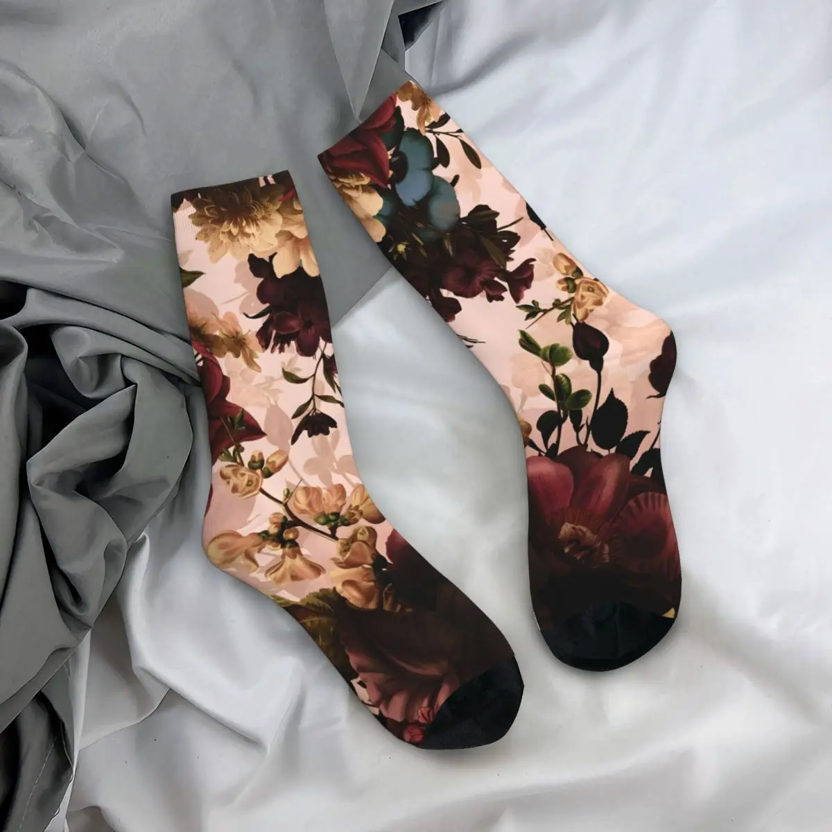 Сумасшедшая компрессия Moody Florals-мистик ботанический Ночной сад 11 носков для мужчин Харадзюку бесшовный узор повседневные короткие носки