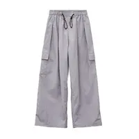 Maden Outdoor Lightweight Quick-Dry Cargo Pants Women Summer Elastic Waist Parachute Pants Pockets Solid Color Straight Trousers - Image 6