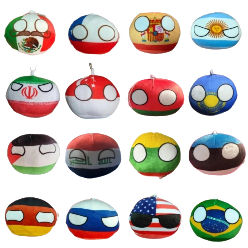 10cm Country Ball Plush Toys 70 Styles Polandball Pendant Country Balls Decor Countryball Stuffed Doll Christmas Gift for Kids