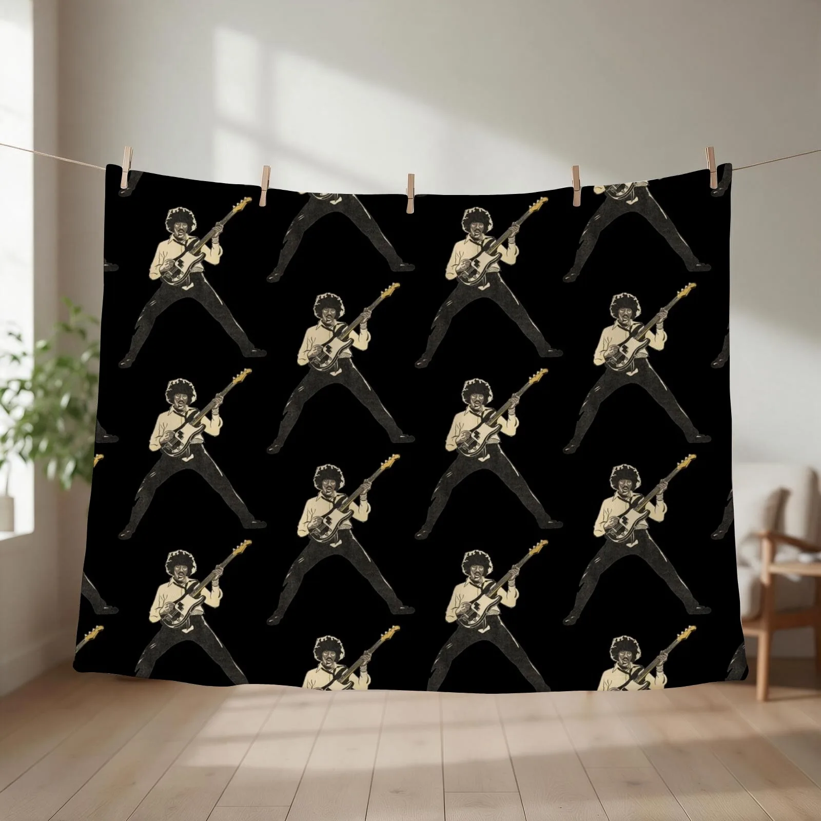 PHIL LYNOTT THIN LIZZY Throw Blanket couch cozy soft plush fuzzy picnic outdoor blanket