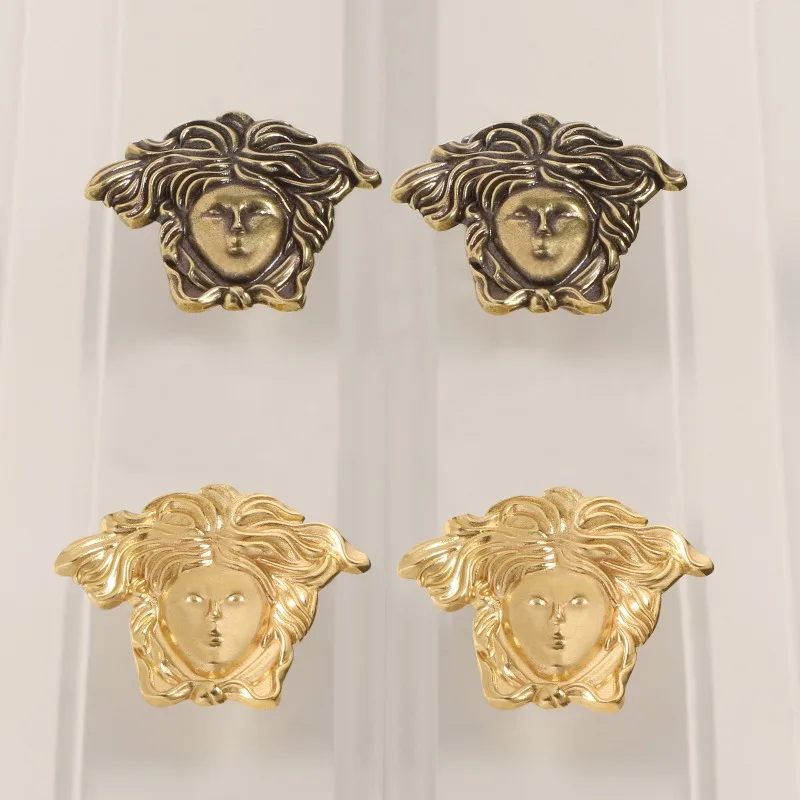 Personalized Character Design Handle Brass Door Handle Vintage Little Angel Scholar Ballet Dancer Drawer ShoeCabinet Door Handle