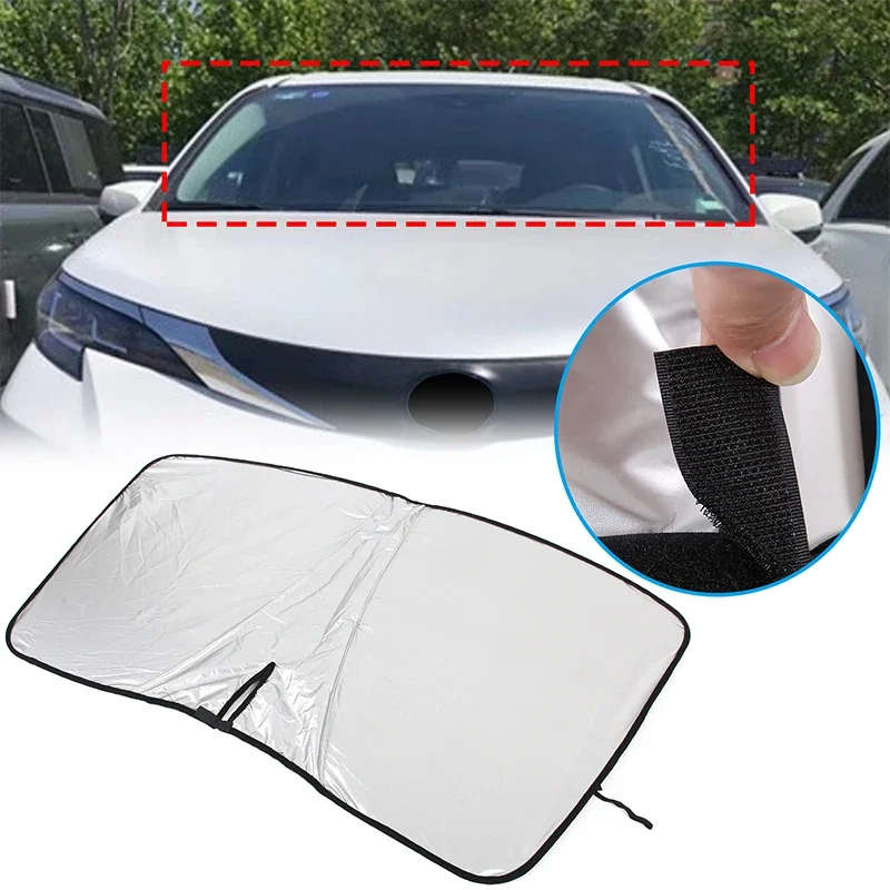 

For Toyota Sienna 2021-2023 Silver Tape Car Front Windshield Anti-UV Sun Shield Sun Protection Mat Car Protection Accessories