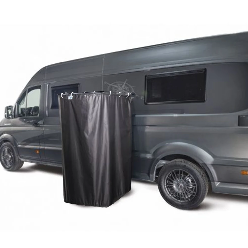RV Camping Duschkabine mit Magnethalterung, Sichtschutz-Duschvorhang, Umkleidekabine für Wohnwagen und Reisemobile