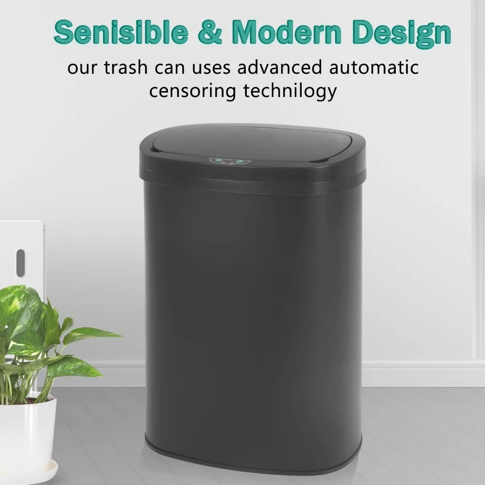 自動非接触式50リットル/13ガロンステンレス製大容量キッチンゴミ箱