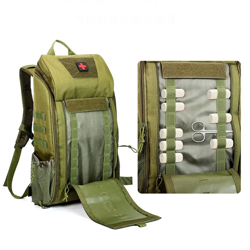 Tactical Outdoor Medical Backpack Large Capacity Camping Mountaineering Backpack Emergency Bag Multi-functional Storage Bag