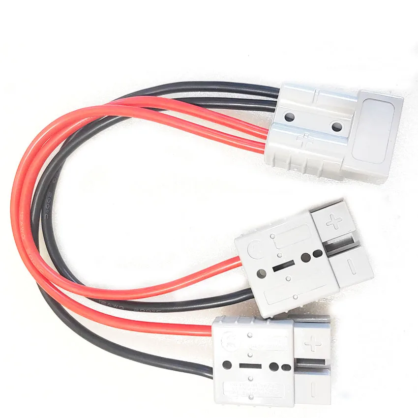

Adapter 50A For Anderson Plug Connector Double Y Adapter 4mm Car Cable 4 Square Wires 30cm For Forklifts Stackers Vehicles