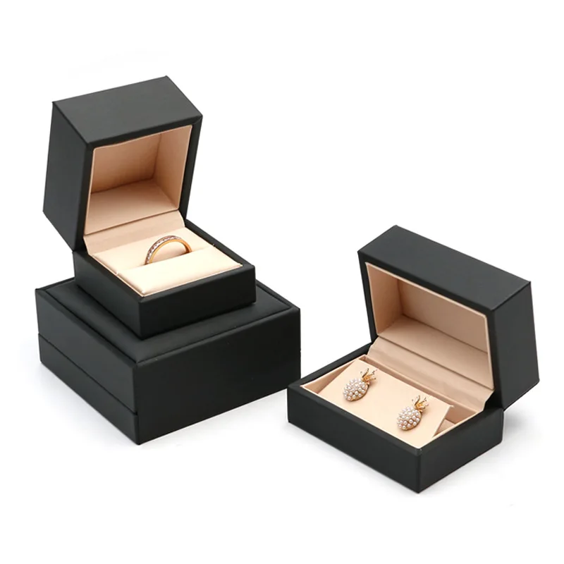 luxury jewellery packaging bracelet ring earring box customized foil logo big necklace box jewelry set box