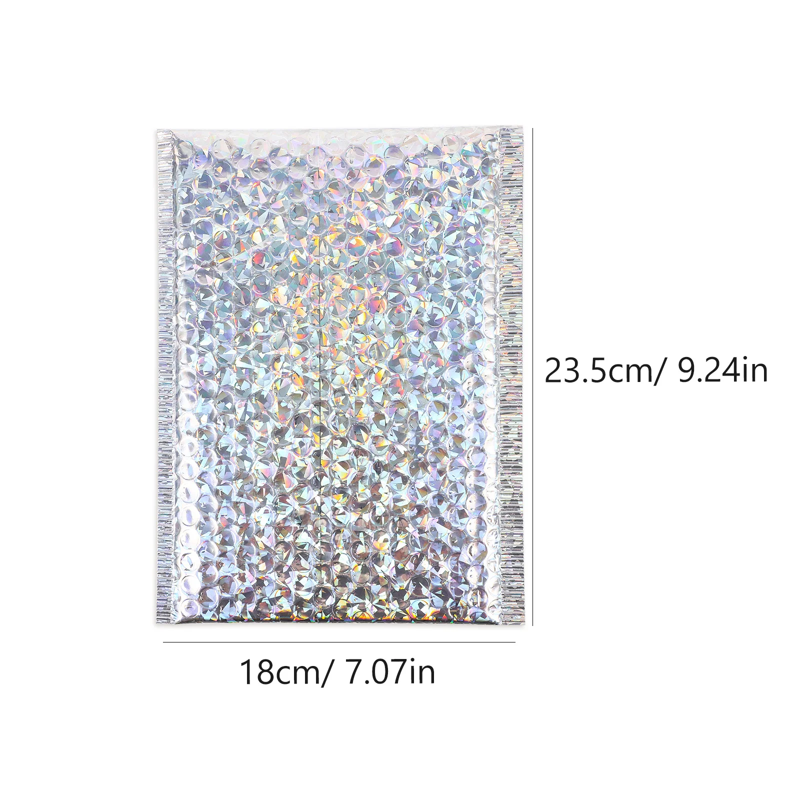 20Pcs Holographic Bubble Envelope Bag Self-Sealing Shipping Bags Protective Adhesive Mailers Small Packaging Mailing Bags