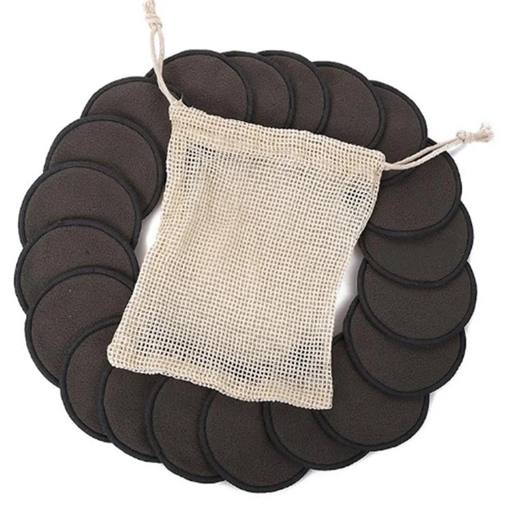 12Pcs Make-Up Entferner Pads 3 Schicht Bambus Faser Wiederverwendbare Gesichts Make-Up Entferner Weiche Baumwolle Pads Auge Lip Reinigung hautpflege Matte