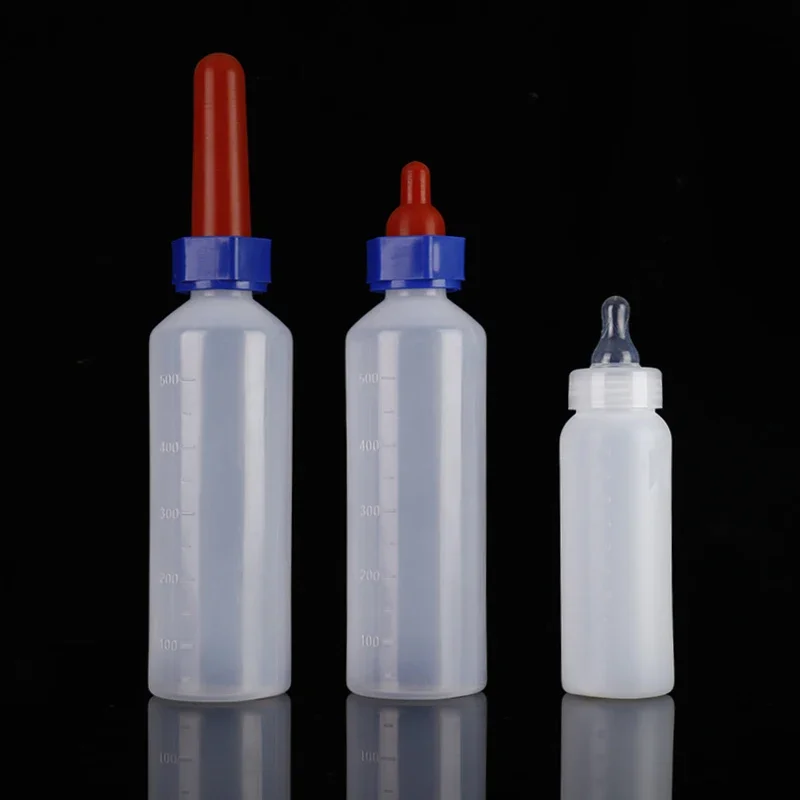 

250ml/500ml Lamb Milking Bottle Nipple Drinker Sheep Calf Piglet Feeding Bottle with Nipple Farm Animals Feeding Supplies 1 Pc