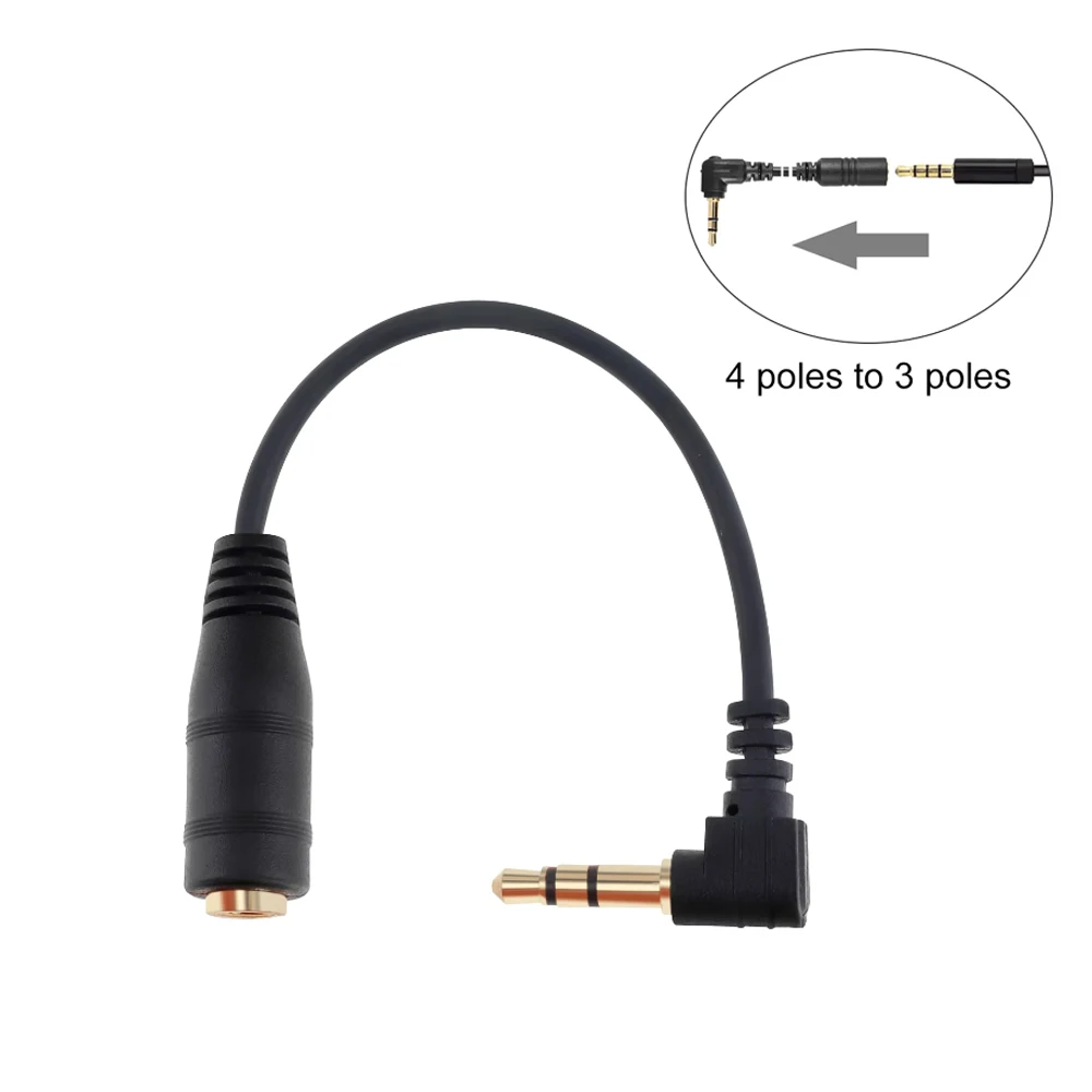 

3.5mm Microphone Adapters 4 Pole to 3 Pole Converter Adapter Cable Audio Stereo Mic Conversion Line